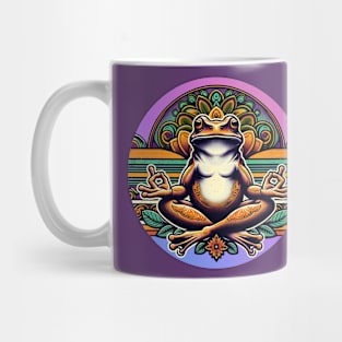 Zen Frog Meditation Circle Tee Mug